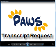 How to request a transcript on PAWS.