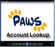 How to look up account on Paws. 